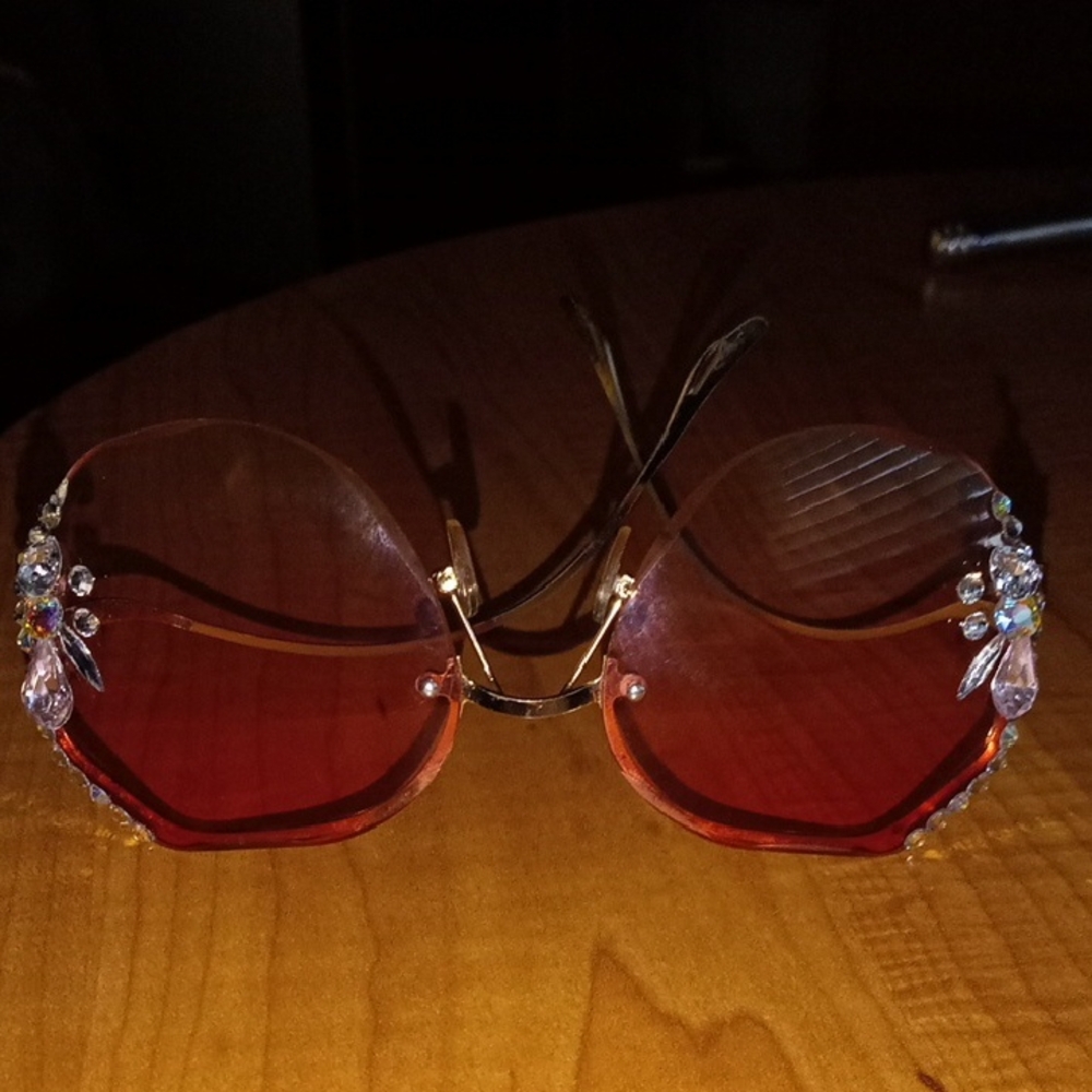 Embellished Red Sunglasses